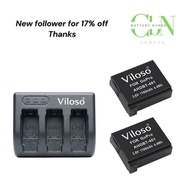 Viloso for GoPro Hero 4 Camera Battery & Viloso Triple Micro USB CHARGER For GoPro HERO 4