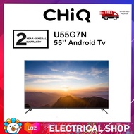 {FREE SHIPPING} CHiQ 55" 4K UHD Android Smart TV U55G7N Television (2023)