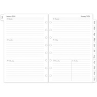 2026 Weekly & Monthly Planner Refill, A5 Medium Planner Inserts for 8-Disc Discbound Planner, 5.5"x8