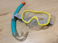 （二手）迪卡儂兒童潛水浮潛面鏡呼吸管s