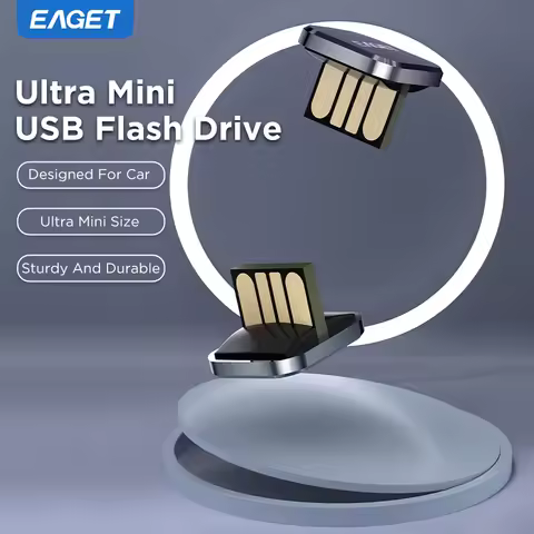 EAGET 8GB/16GB/32GB/64GB Mini Car USB2.0 Flash Drive - U8A, Zinc-Alloy Material, Plug & Play, with S