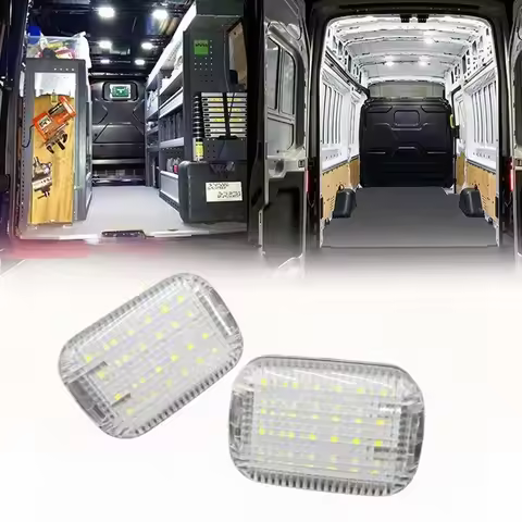 2PC For Ford E-Transit 2022-2024 Transit Connect 2014-2023 For Ford Transit Custom LED Interior Carg