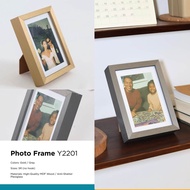 2A Full Metallic Wood Photo Frame with matting | Rustic Metallic Frame Wall & Desk Display (Y2201)