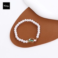 tulips bracelet lucky charm for 2024 friendship bracelet tulip bracelet feng shui lucky charm 2024 bracelet Vintage Elegant OT Buckle Hand Jewerly Tulip Wristbands Korean Bangles Pearl Women Flower Bracelets