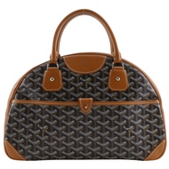 กระเป๋าถือ GOYARD รุ่น Saint Jean MM มินิบอสตัน หนัง x PVC สีดำ กระเป๋าถือแบบซิปคู่ Unisex 【มือสอง】