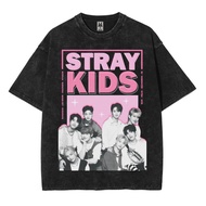 Stray kids kpop full team washed washing vintage tee