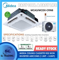 [INSTALLATION] MIDEA MCA3/MCDX-CRN8 (NON INVERTER) R32 CASSETTE TYPE AIRCOND (1.5HP, 2.0HP, 2.5HP, 3