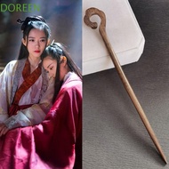 DOREEN Hanfu Hairpin, Ethnic Style Chinese Style Wooden Hair Stick, Classical Hair Chopstick Hanfu Headwear Tassel Cheongsam Accessories