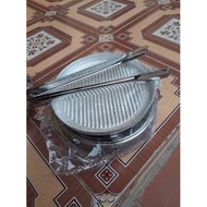 Combo grill+cast iron pan+clip