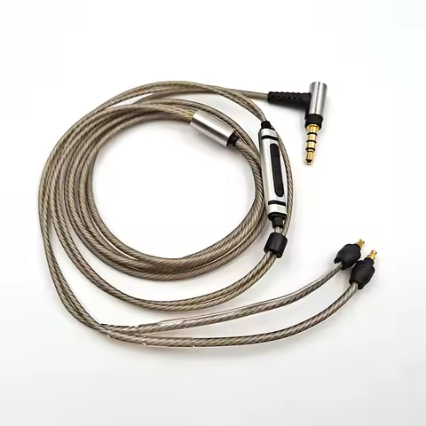 For Sennheiser IE40 IE40Pro Replaceable Earphone 3.5mm Stereo High Purity Silver Plated Microphone U