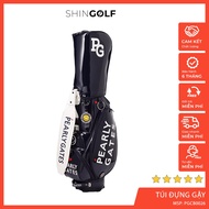 [Hàng nhập khẩu] Túi Golf Túi Đựng Gậy Golf PearlyGate Màu Đen Phối Trắng – Chất Liệu Da Bóng Bền