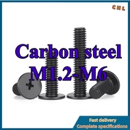 Black Zinc Flat Head Phillips Screw Thin Head Cross Recess Countersunk Screws for Furniture Electron