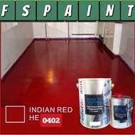 0882 indian red ( 5L ) HEAVY DUTY EPOXY FEDERAL PAINT WATERPROOF FLOOR PAINT . HEAVY DUTY 4+1 [ Include Hardener