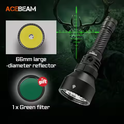 ACEBEAM T29 Powerful Long Range Hunting Flashlight 2900 Lumens 1400 Meters USB C Rechargeable Batter