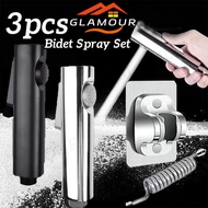 [SG] 3pcs Bidet Spray Set Toilet Spray Gun Bathroom Sprayer Holder Matt Black Gold Grey White Gloss Chrome Bidet Set