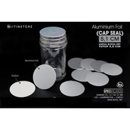 Alufoil SEAL FOR PET BOTTLES SIZE 5,1 CM & 6,1CM, ALUMINUM 51MM & 61 MM