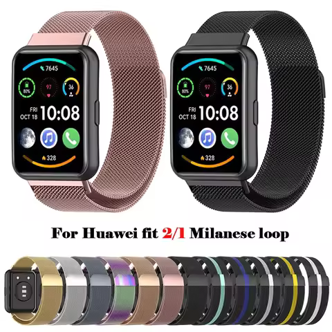 Milanese loop Band For Huawei Watch FIT 2 Strap smart Magnetic watchband stainless steel bracelet Hu