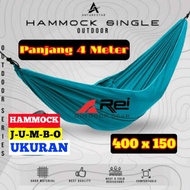 hammock single 4 meter. jumbo tebal kuat. beban max 200kg. ayunan. cod makassar. harga murah. bahan