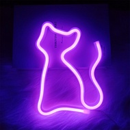 Animal LED Neon Light Sign Lamp Bull Head Swan Cat Bat Butterfly Wall Night light for Room Party Shop Festival Decor Xmas Gift