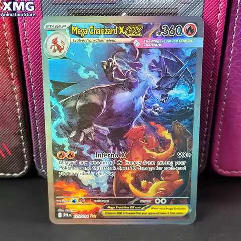Diy English 2025 Pokemon PFL Phantasmal Flames #125 Mega Charizard X Ex Special ILLUSTRATION Rare PT