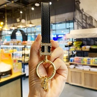 Fashion diamond Keychain leather rope pendant trend men and women car Keychain on backpack on the phone chain ring accessories