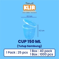 (RETAIL 10 pcs / 25 pcs) Thinwall KLIR Cup 150 ML - 150 MiniML - Clear Pudding Cup 150 ML