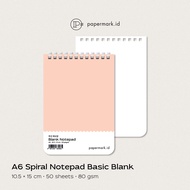 Papermark - A6 Spiral Notepad Basic Blank