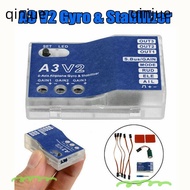 QINJUE Gyro Stabilizer, 3-Axis Lightweight Flight Controller,  Low-Noise A3 V2 RC Airplane Stabilize