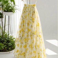 <[Yellow Floral Skirt]]>