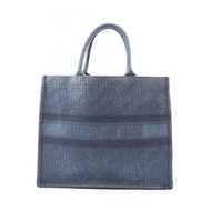 【二手】迪奧 (Dior) Book Tote 大斜紋藍色牛仔布手提包，女士款，二手