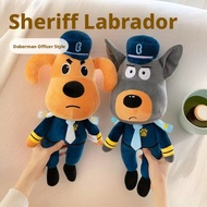 Dog Sheriff Labrador Plush Toy Children Doll Doberman Doll Birthday Gift Ornaments