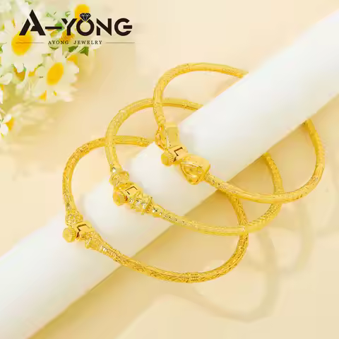 Dubai Fashion Foot Bracelet 21k Gold Plated Nigeria Bridal Wedding Retro Ankle Bangles Middle Easter