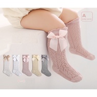 Bellini - V66 Long socks for children and babies with large ribbon pattern