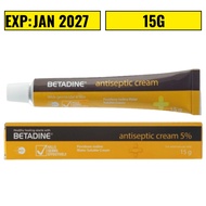 Betadine Antiseptic Cream 15g – Povidone-Iodine 5% for Cuts & Burns