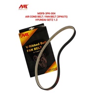 MEAUSU FAN BELT MSFB-3PK-004 3PK675 Model: HYUNDAI GETZ 1.3