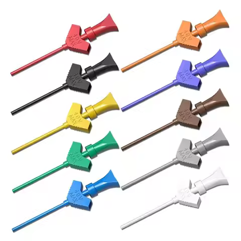[HOT!A34R】 P5003 10Pcs SMD IC Test Hook Clip Mini Grabbers For Jumper Wire DIY Breadboard Oscillosco