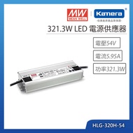 MW 明緯 321.3W LED電源供應器(HLG-320H-54)
