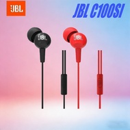 JBL C100SI 3.5mm wired Bass Stereo Earphone for mobile phones Earbuds with Mic Earphones
