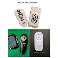 Elmark(AC) Crestar(DC) Ceiling Fan Remote Control