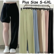 DressNo1--23-46 Korean Style Unisex Suit Pants High Waist Women Pants Straight Trousers Plain WIde L