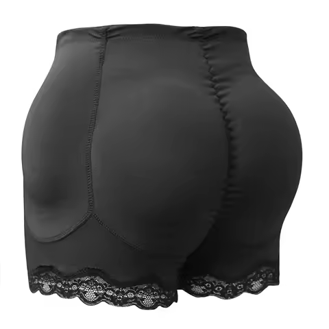 4-in-1 Padded Butt Lifter Panties Women Hip Enhancer Shapewear Lace Control Briefs Removable Sponge 