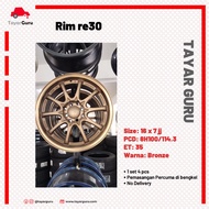 NEW Sport Rim / Rim RE30  / 16 x 7 jj Size 16 inch 8H100 [INSTALLATION] Car Wheel Tayar Kereta Pasang