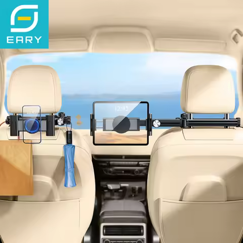 Eary Car Tablet Headrest Holder Back Seat Phone Mount Stand for Kids Magnetic Bracket Road Trip Esse