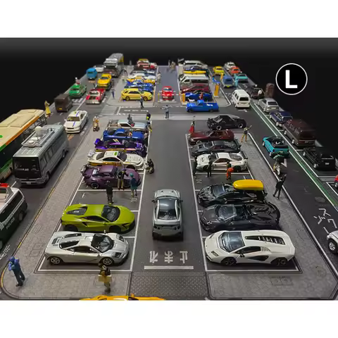 New 1:64 Scale Model 100X50cm Car Mat Tokyo Streets Road Scene Accessory Parking Lot Mat For Diecast