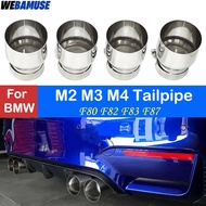 For BMW M2 M3 M4 Exhaust Pipe F80 F82 F83 F87 Muffler Stainless Steel Black Tailpipe Exhaust System