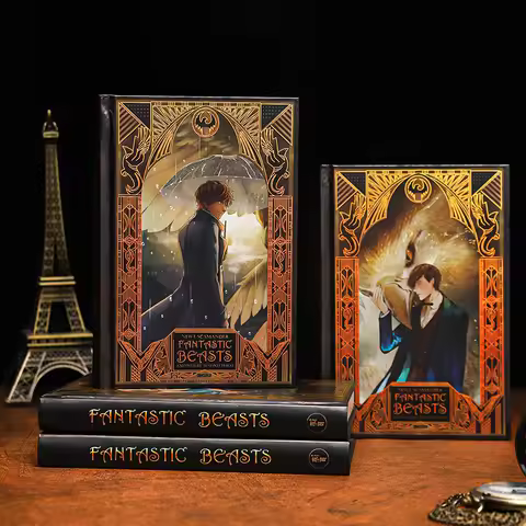 A5 Notebook Vintage Grimoire Excerpts Illustrated Handbook,128 Sheets/Book Stamped Hardcover With Fu