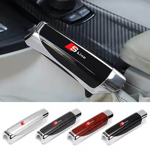 Car Hand Brake Cover Handbrake Grips Protection Cover For Audi Sline Quattro RS S TT A1 A2 A3 A4 A5