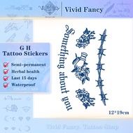 [Vivid Fancy] 12*19cm GH Tattoo Sticker Waterproof Healthy Herbal Lasts to 2 weeks