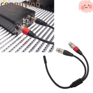 PONGUX Y Splitter Cord Wire, Professional 30cm / 11.81in 1/8 Female To Dual XLR Female Cable, Flexib
