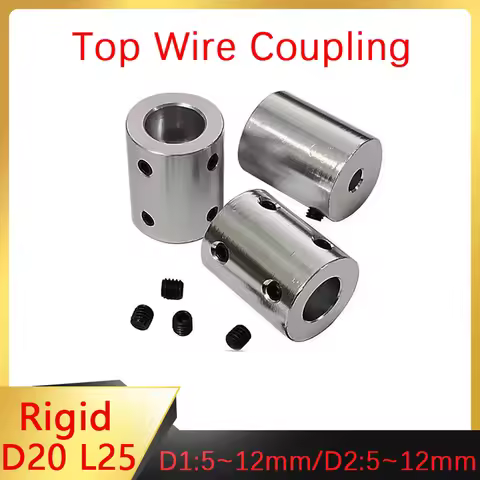 Aluminum Alloy Rigid Coupling D20L25 Transmission Joint Aperture 5/6/6.35/7/8/10/12mm Motor Connecto